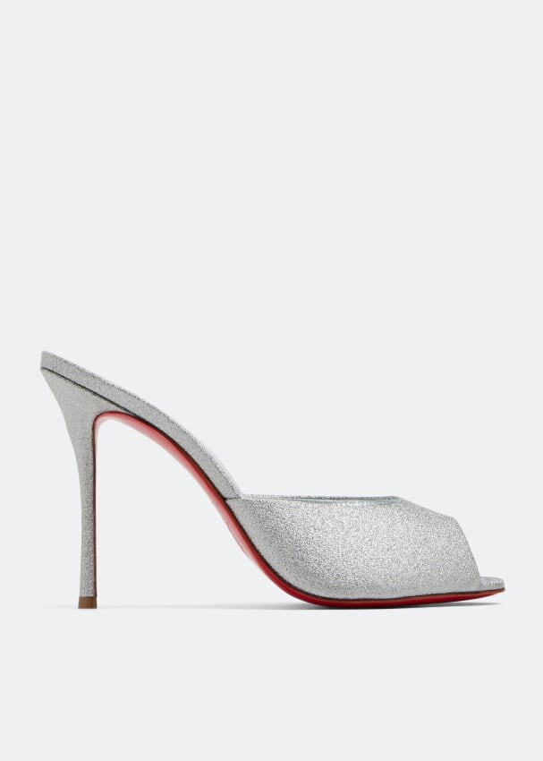 

Мюли CHRISTIAN LOUBOUTIN Me Dolly 100 mules, серебряный