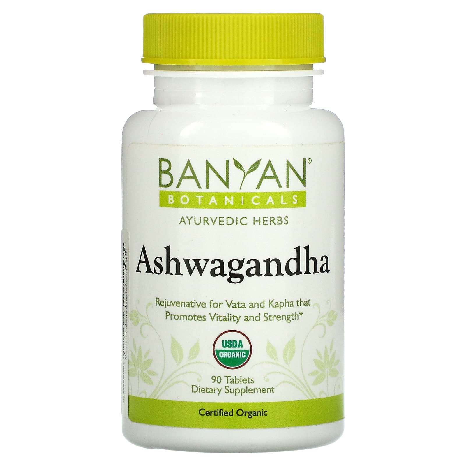 Ашваганда Banyan Botanicals, 90 таблеток мука гарнец 500 г рисовая органическая