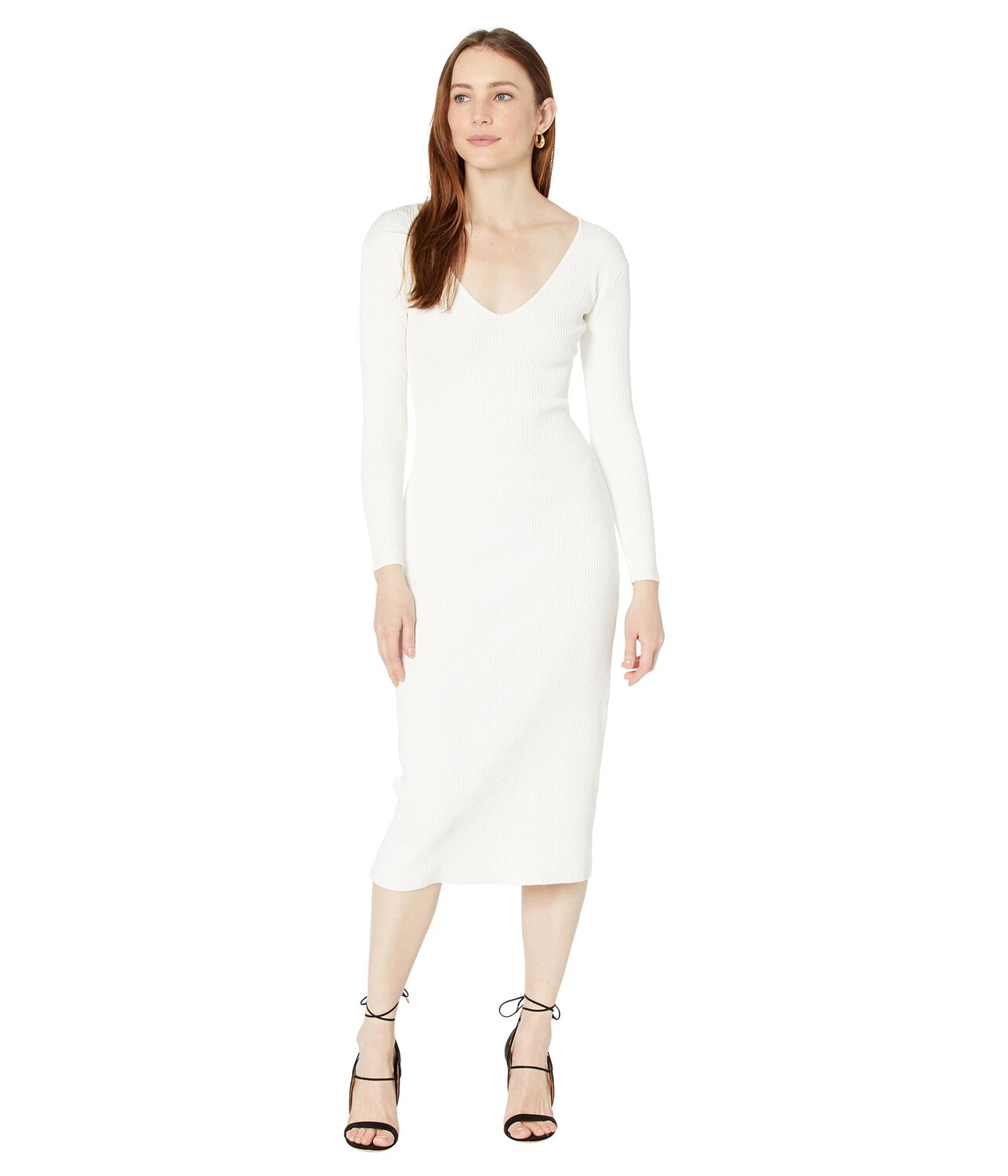 

Платье Vince, Long Sleeve V-Neck Ribbed Dress