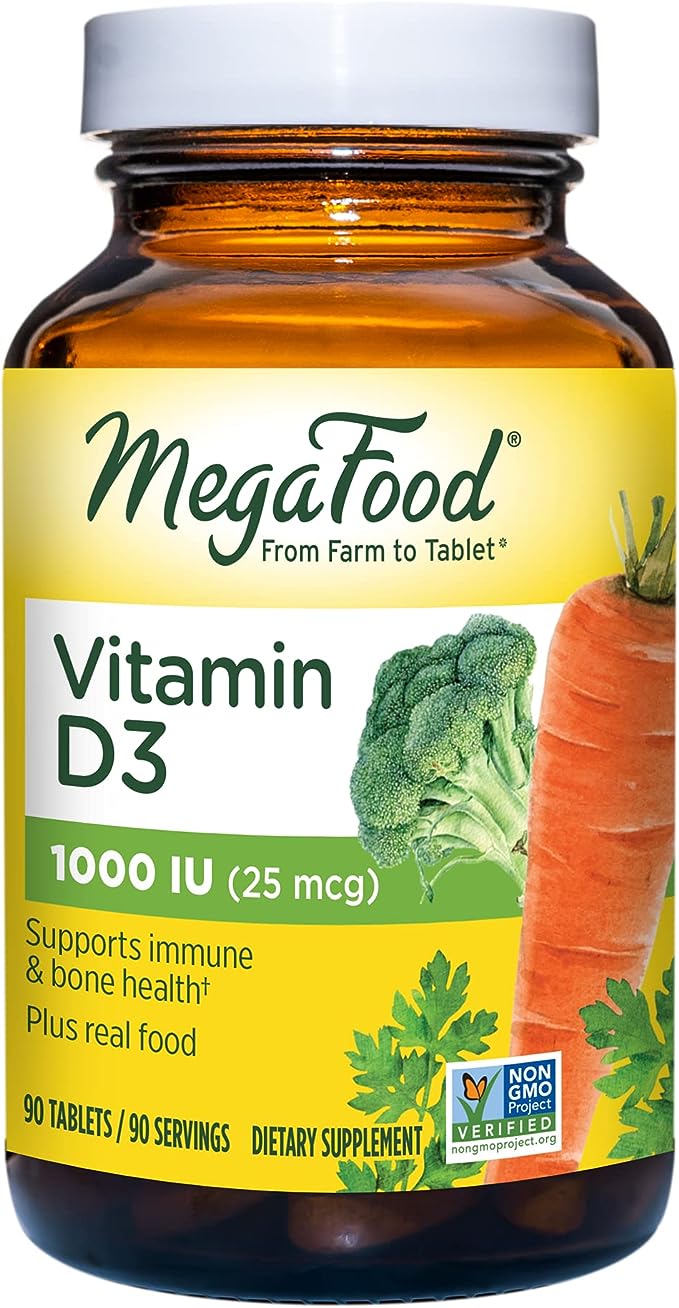 MegaFood Витамин D3 1000 МЕ (25 мкг) — 90 таблеток natural factors витамин d3 25 мкг 1000 ме 90 таблеток
