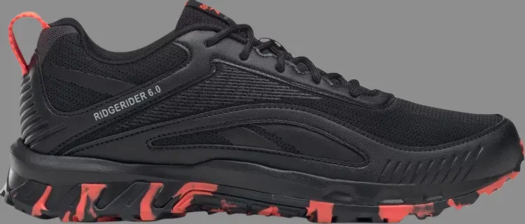 

Кроссовки ridgerider 'black orange flare' Reebok, черный