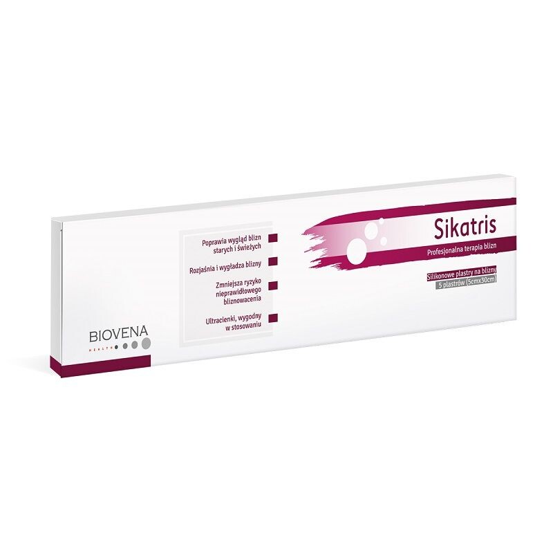 

Sikatris Sillikonowy Plaster Na Blizny 5cm x 30cm силиконовый пластырь от шрамов, 5 шт.