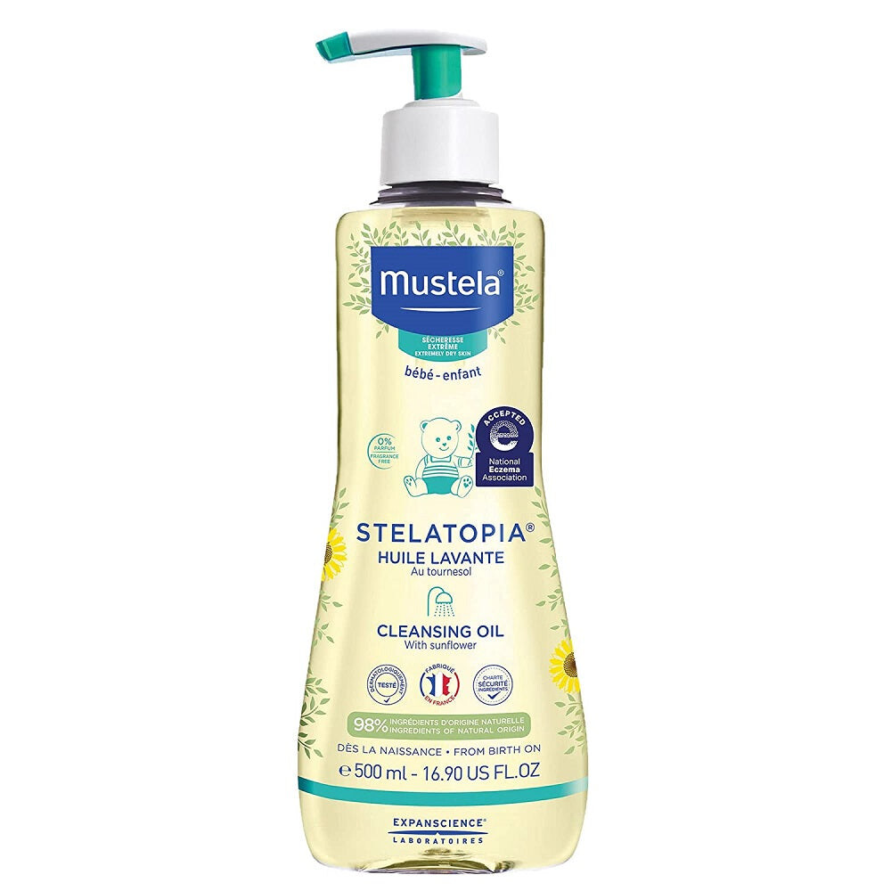 

Mustela Stelatopia Cleansing Oil масло для умывания детей и младенцев с 1 дня жизни 500мл