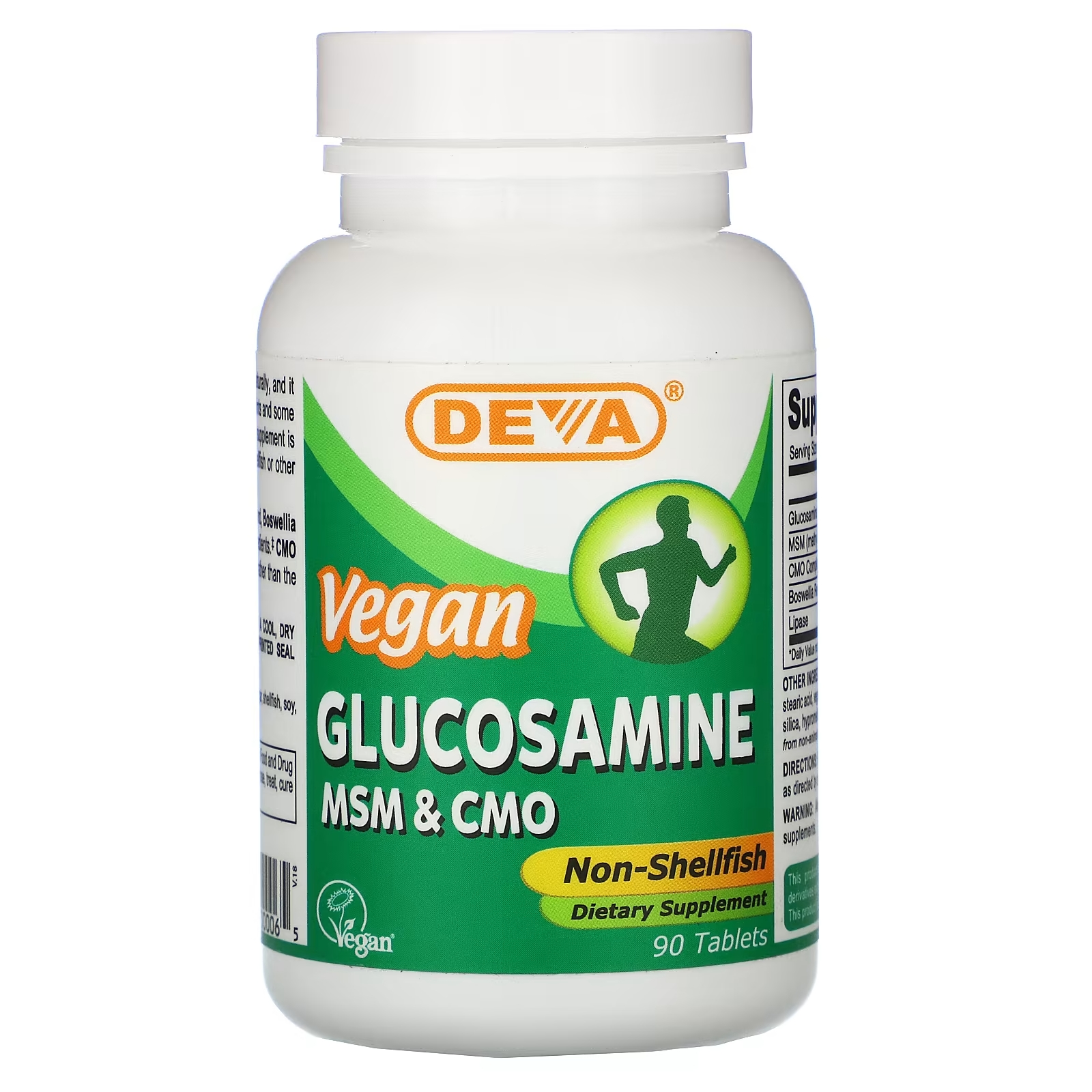 Deva Веганский глюкозамин с МСМ и КМО, 90 таблеток
