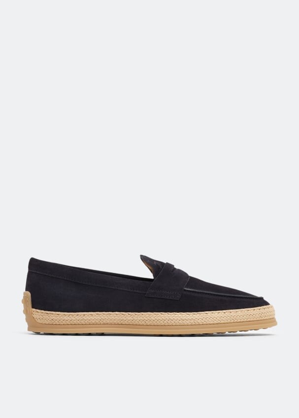 

Лоферы TOD'S Suede slip-on loafers, синий