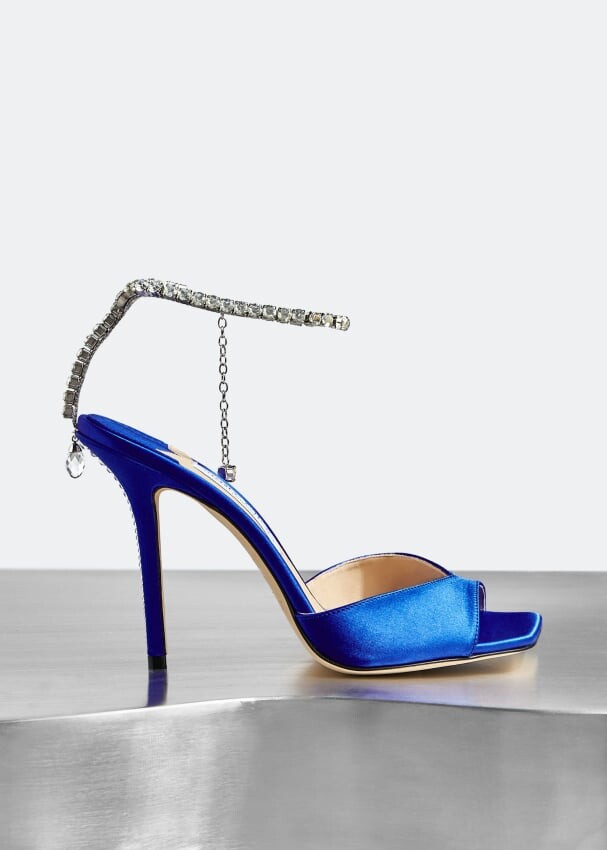 

Сандалии JIMMY CHOO x Level Shoes Saeda 100 sandals, синий
