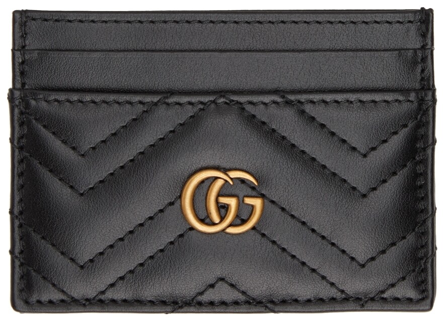 

Черный бумажник с логотипом GG Marmont Gucci