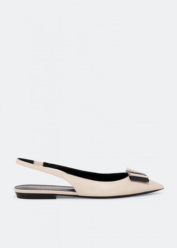 

Балетки SAINT LAURENT Anais ballerinas, белый