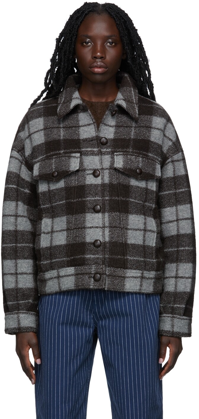 

Коричневая куртка Trucker в клетку Buffalo YMC