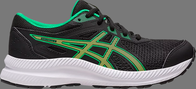 Кроссовки contend 8 gs 'black lime zest' Asics, черный - фото