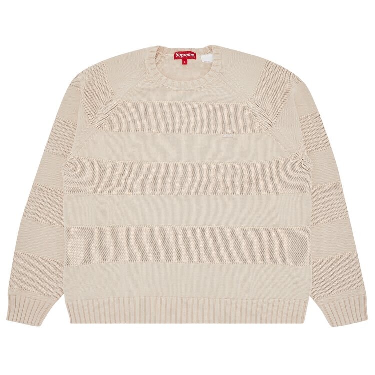 

Свитер Supreme Small Box Stripe Sweater 'Stone', белый