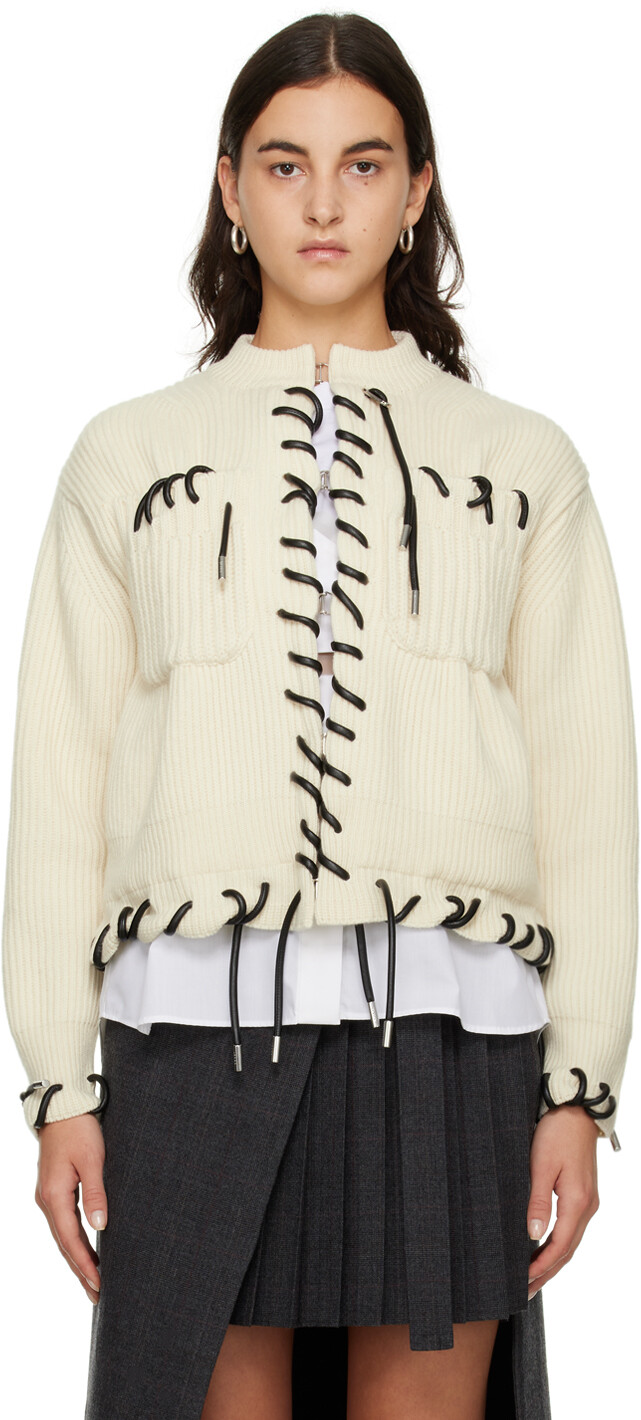 

Кардиган Off-White со вставками sacai
