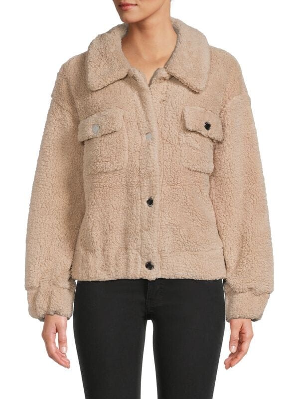 

Куртка Calvin Klein из искусственного меха с карманом-карго, caper