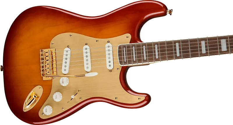 

Squier 40th Anniversary Stratocaster Gold Edition Sienna Sunburst