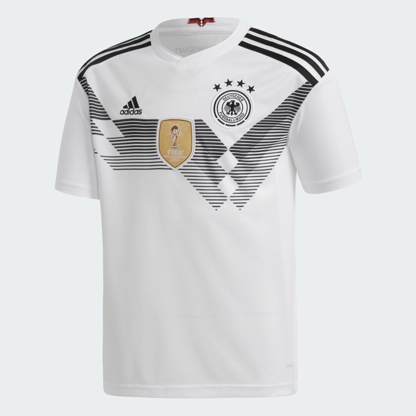 

Футболка Adidas Germany Home Replica, белый/черный