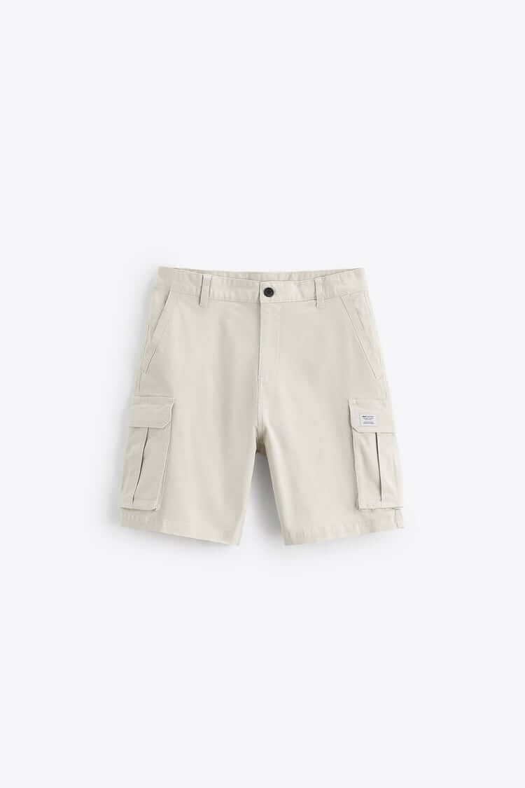 

Шорты Zara Cargo Bermuda, молочный