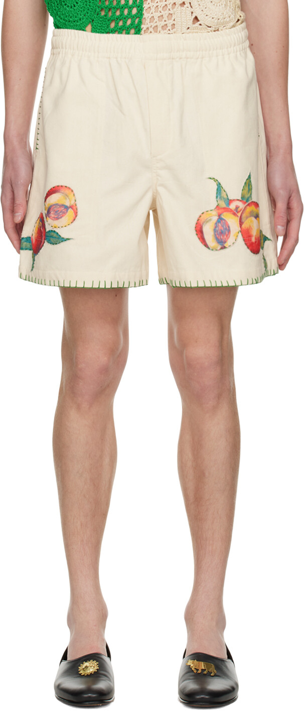 

Персиковые шорты регби Off-White Georgia Bode