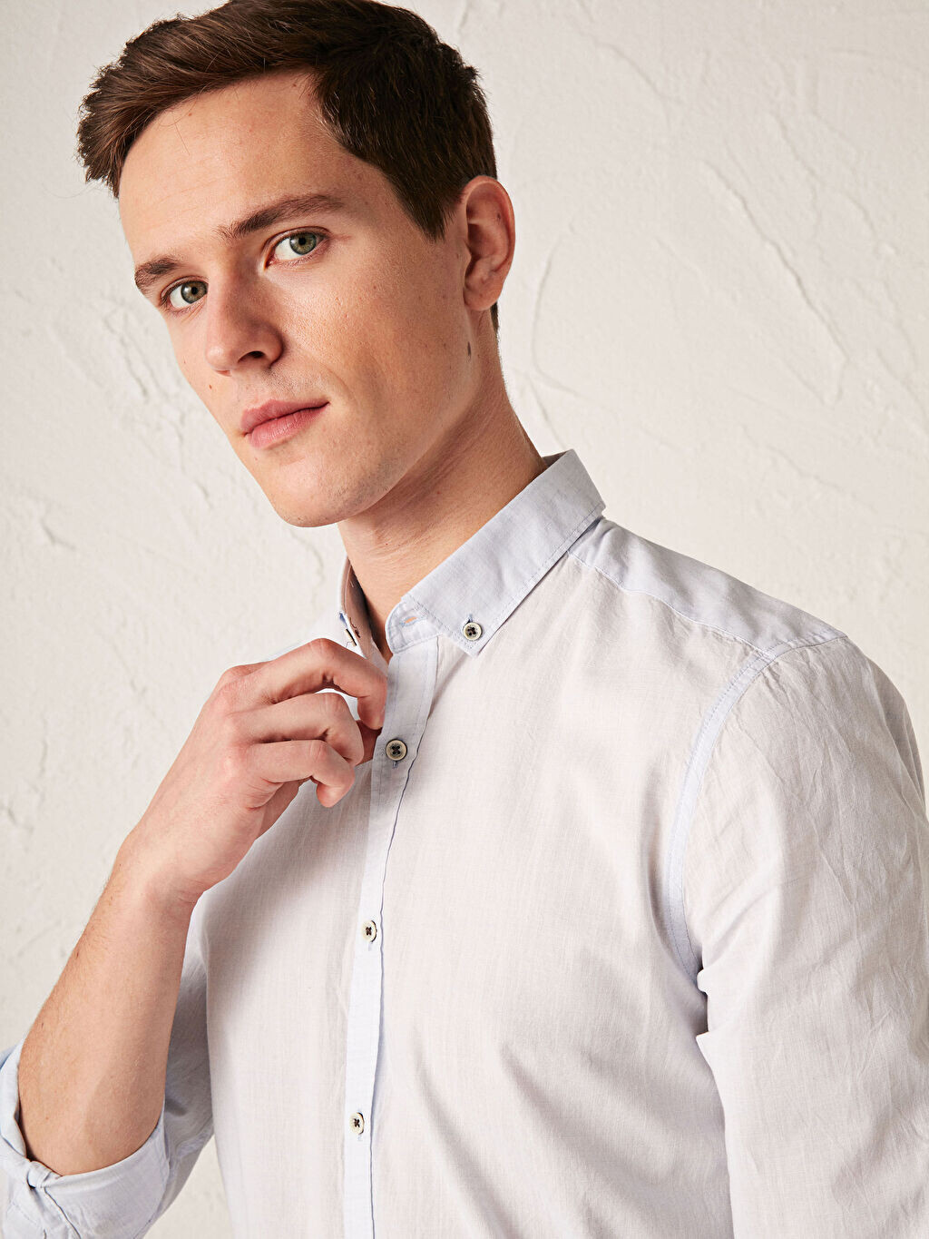 

Рубашка Dobby Slim Fit с длинными рукавами LCW Vision