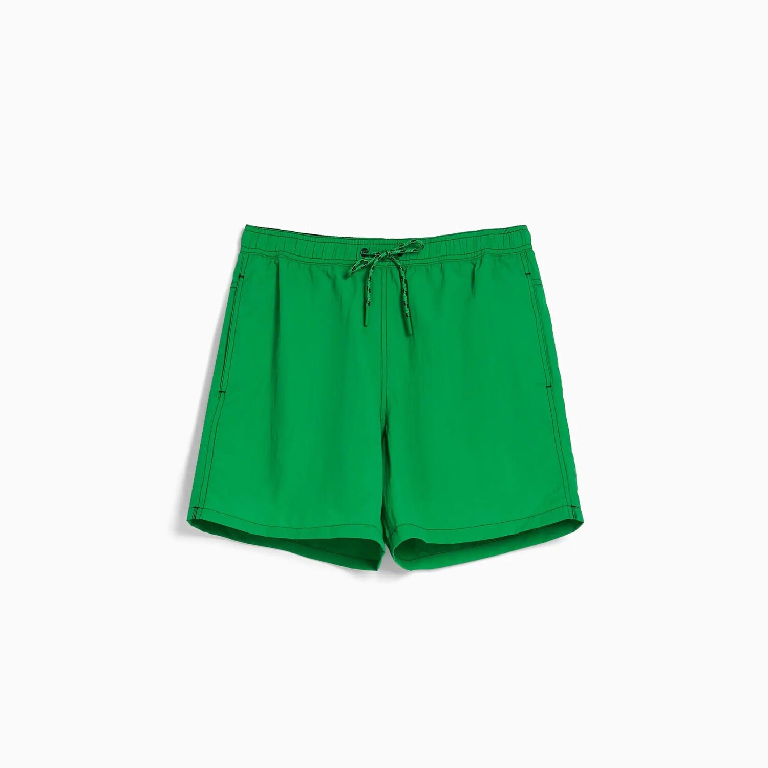 

Шорты Bershka Swimming Trunks With Contrast Thread, зеленый