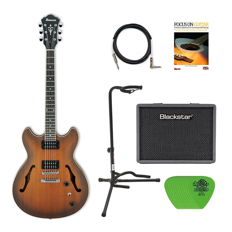 

Ibanez AS53 Artcore Semi-Hollow Electric Guitar (Tobacco Flat) в комплекте с Blackstar Limited DEBUT15EBG Ibanez AS53 Artcore Electric Guitar (Tobacco Flat) with Blackstar Limited Bundle