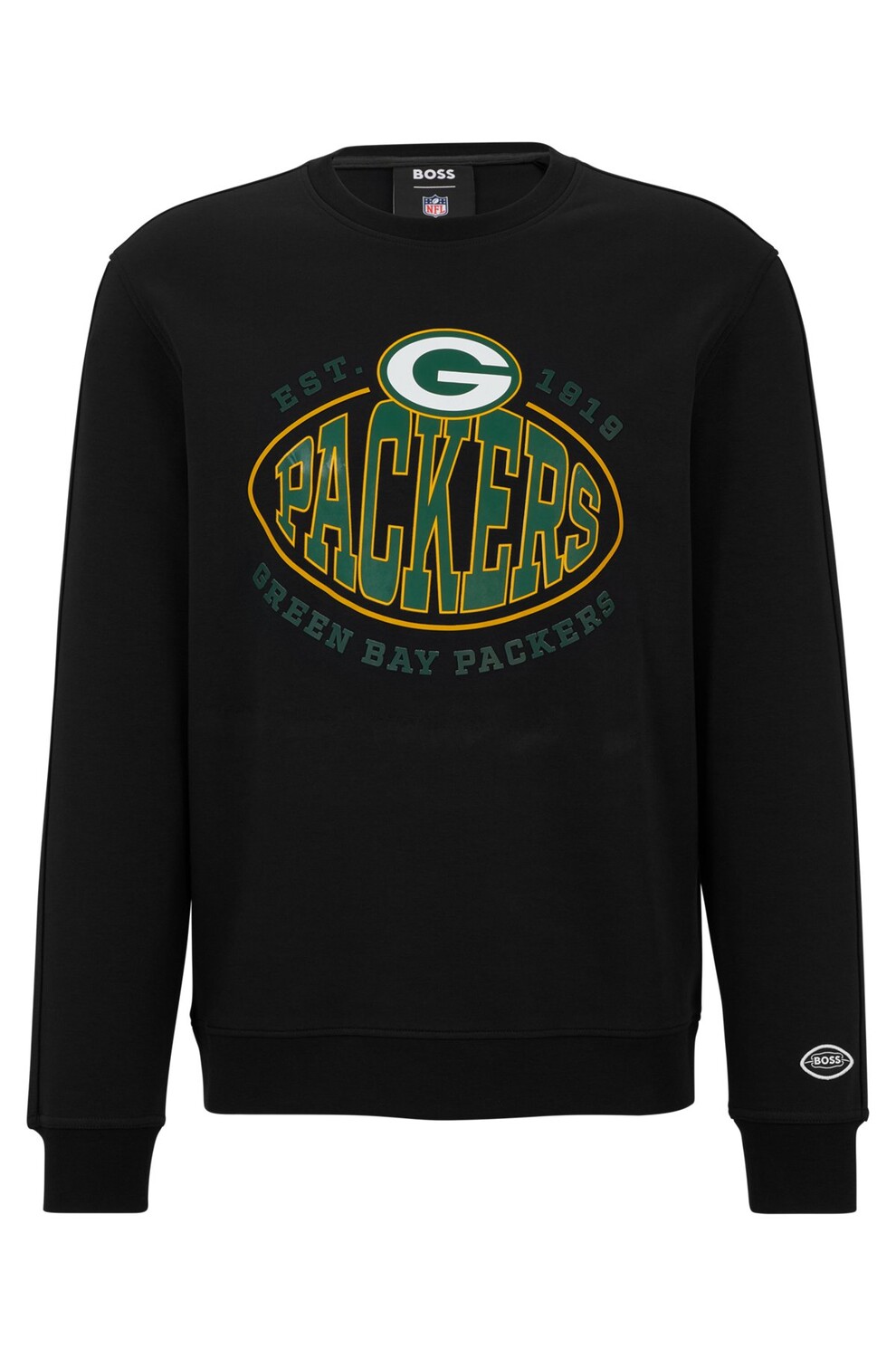 

Свитшот Boss X Nfl Cotton-blend With Collaborative Branding Packers, черный