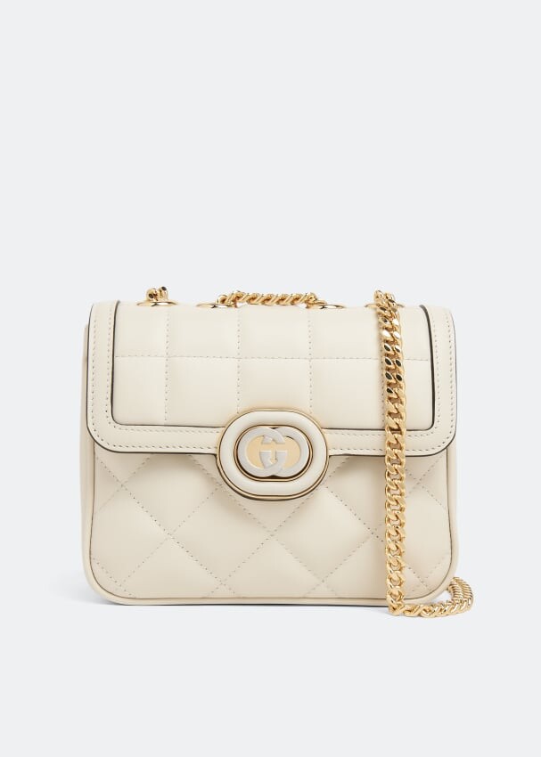 Сумка GUCCI Deco mini shoulder bag, белый сумка gucci padlock mini shoulder bag бежевый