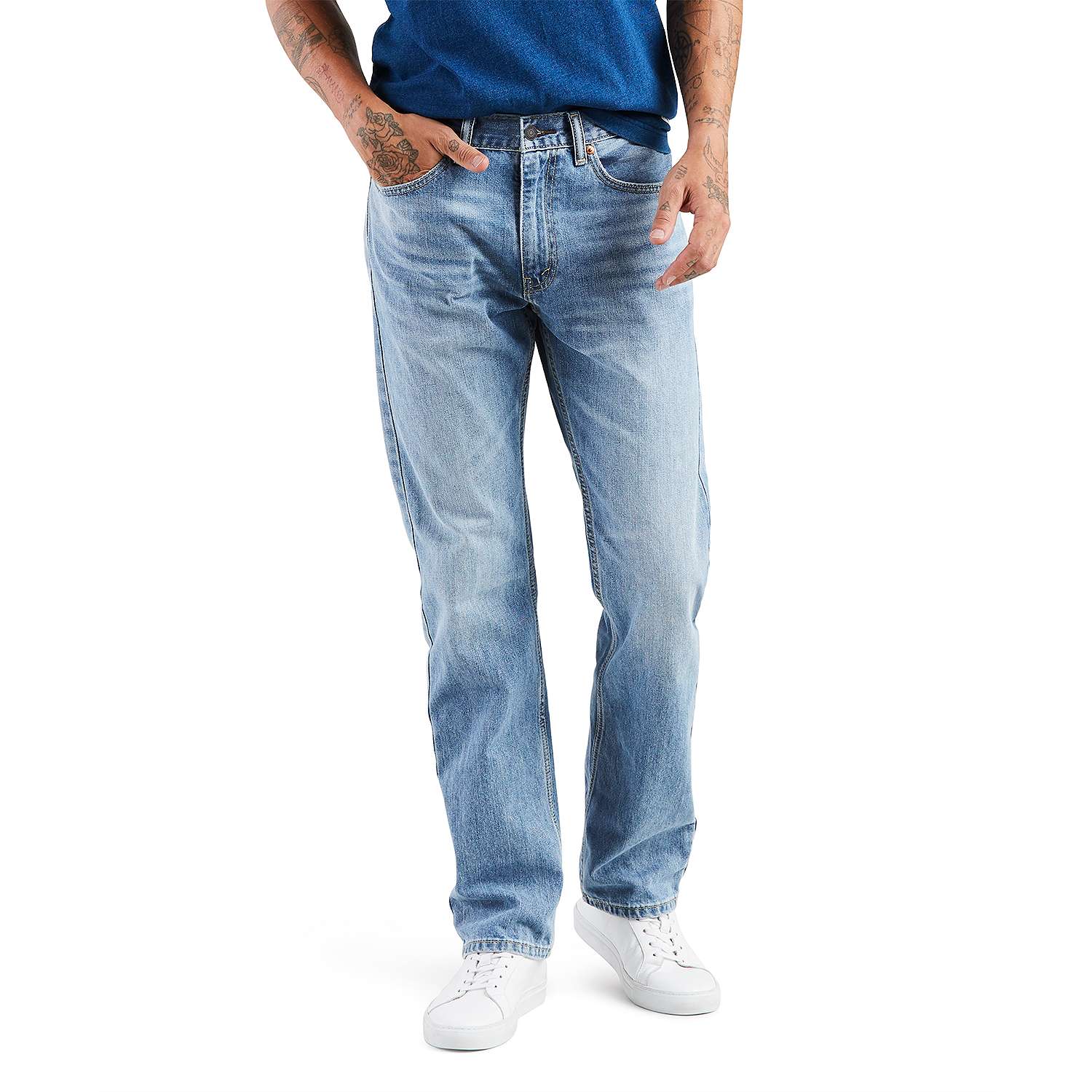 цена Мужские джинсы обычного кроя Levi's 505, светло-голубые