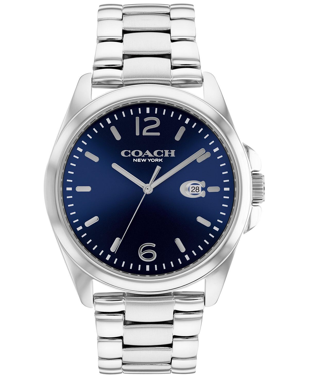 

Мужские часы greyson с браслетом из нержавеющей стали 41 мм COACH, серебряный