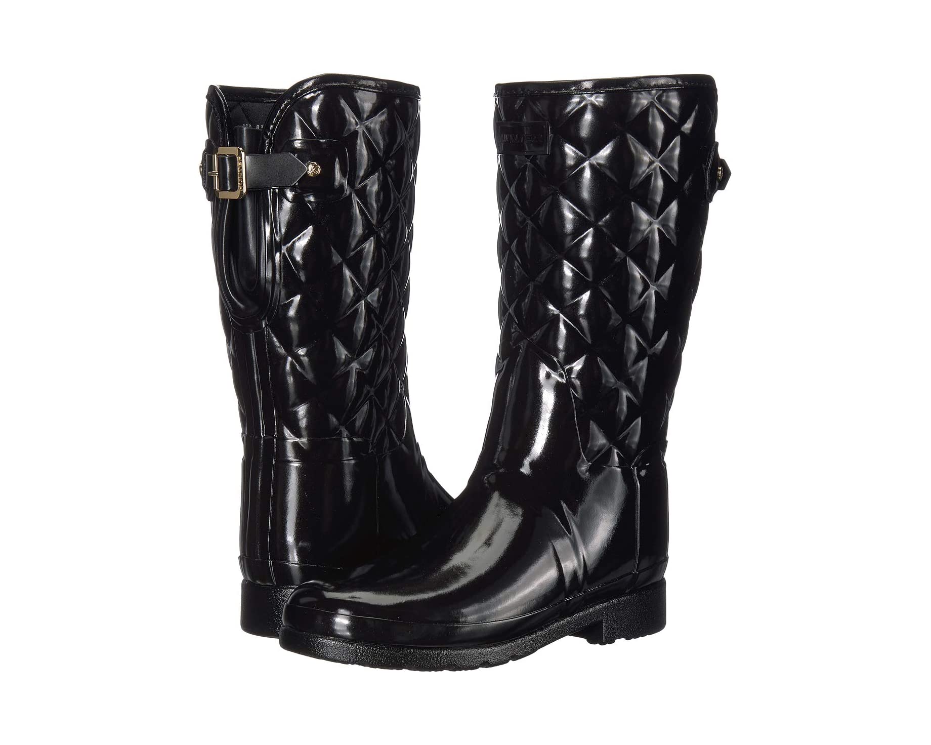 Hunter refined short hot sale gloss rain boot