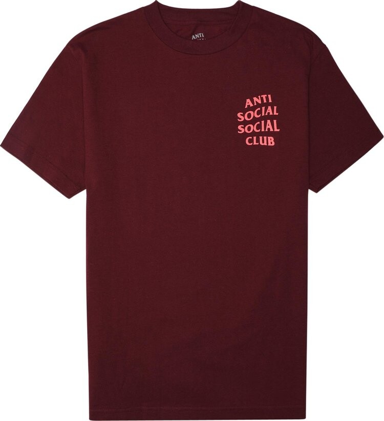 Футболка Anti Social Social Club Logo 2 T-Shirt 'Maroon', красный - фото