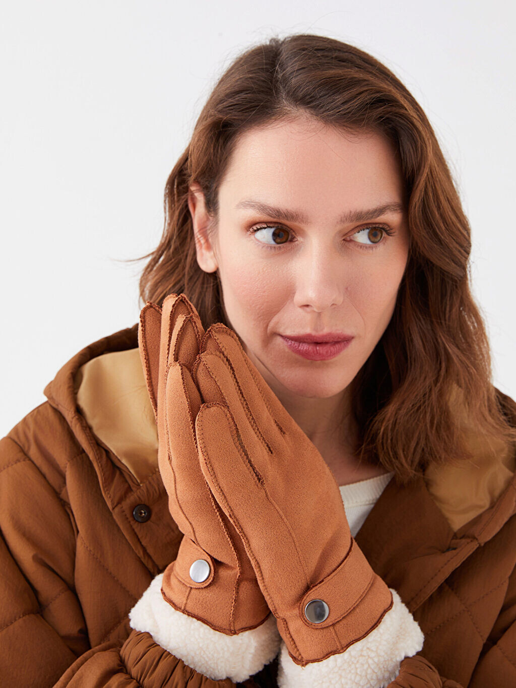 

Замшевые женские перчатки LCW Accessories