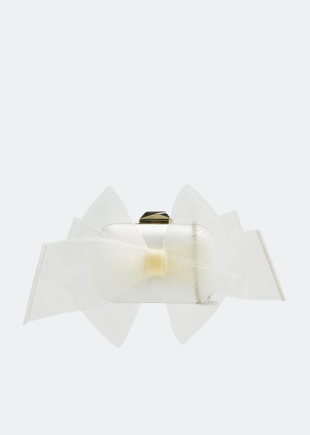 

Клатч JIMMY CHOO Micro Cloud clutch, белый