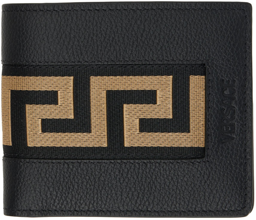 

Черный кошелек Greca Versace