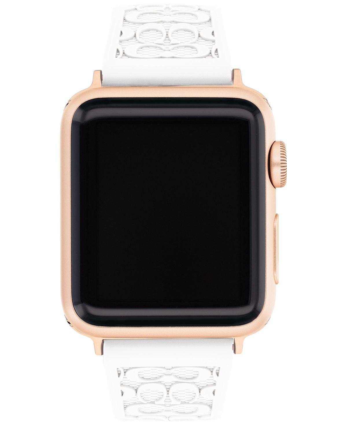 Белый каучуковый ремешок apple watch® 38/40/41 мм COACH, белый - фото