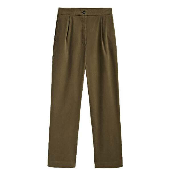 

Брюки Massimo Dutti Cotton Blend Chino, темно-зеленый