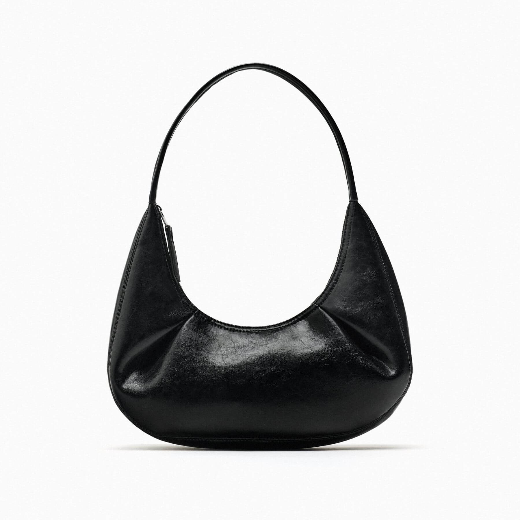 Сумка Zara Oval Shoulder, черный мини сумка zara knotted shoulder черный