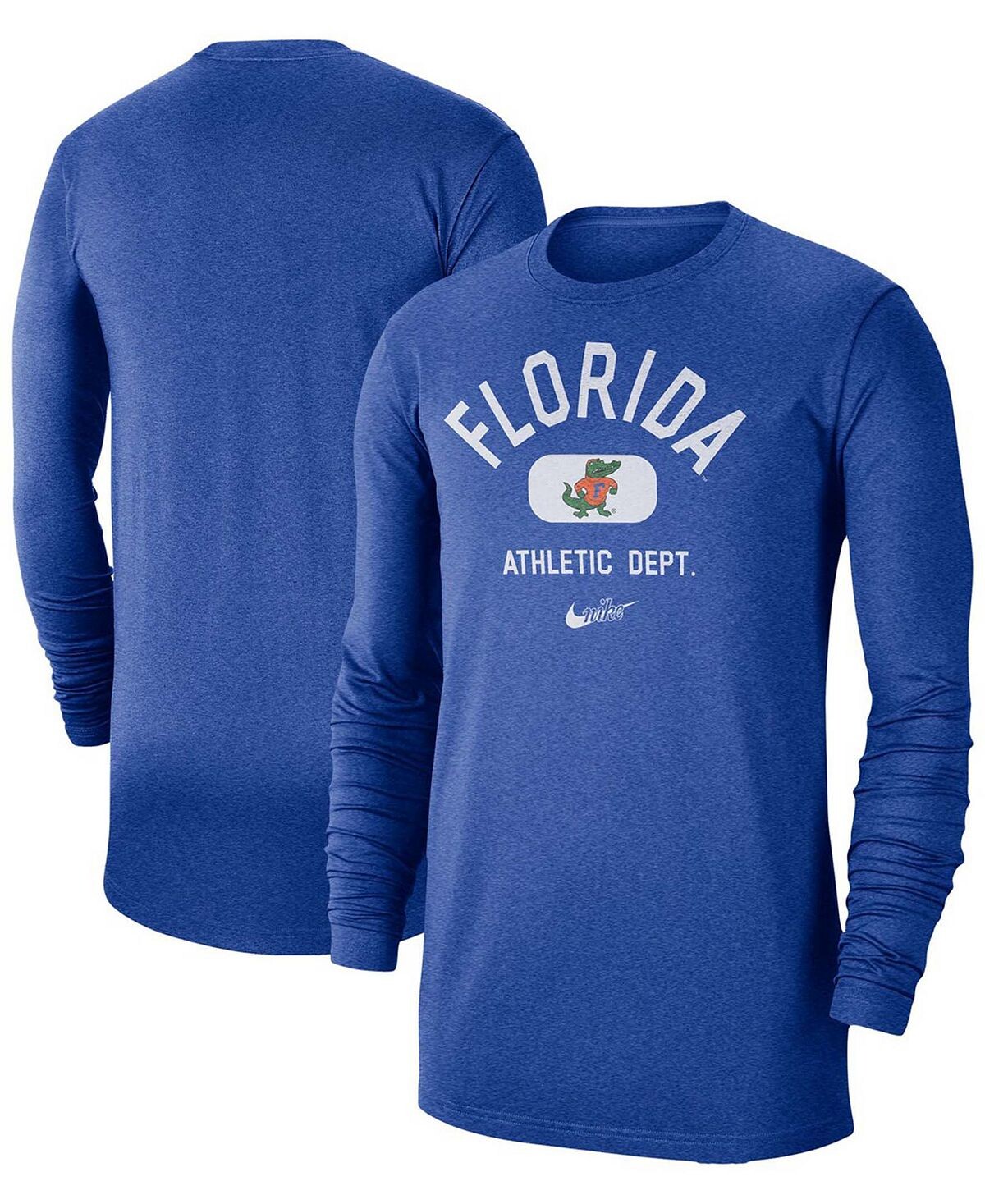 

Мужская текстурированная футболка с длинным рукавом royal florida gators Nike