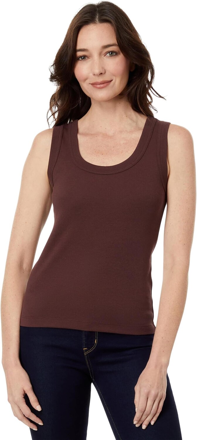 

Майка Petite Perfect Knit Rib Scoop Tank NIC+ZOE, цвет Redwood