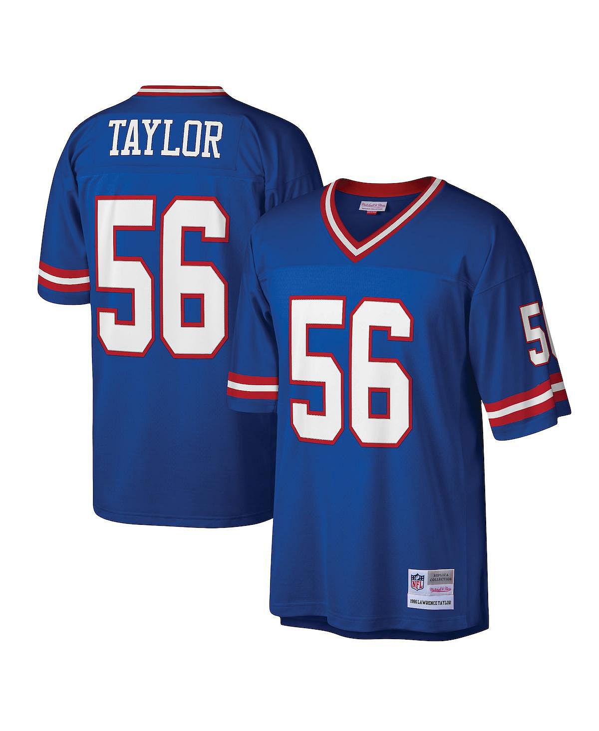 Футболка Mitchell & Ness Men's Lawrence Taylor Royal New York Giants Legacy, синий/белый