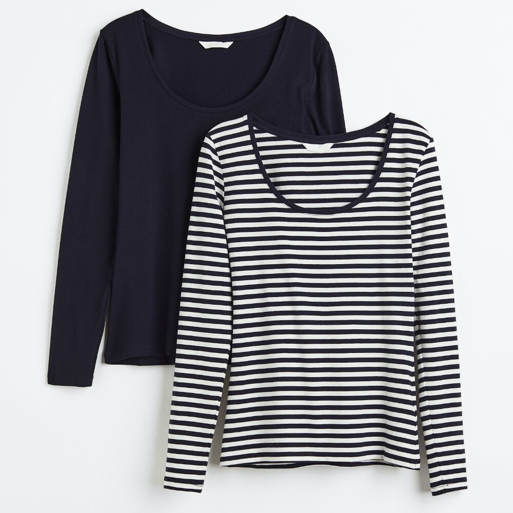 

Комплект топов H&M Jersey, 2 предмета, темно-синий