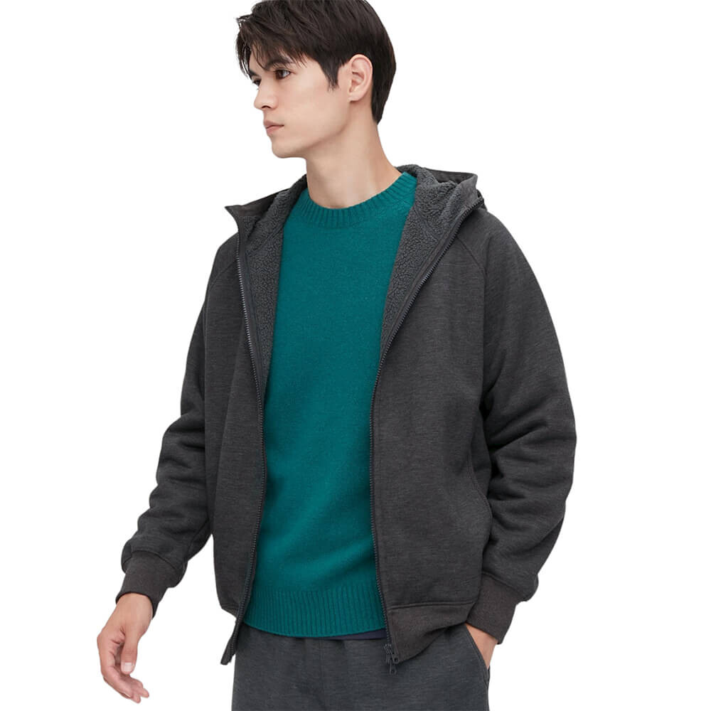 

Толстовка на молнии Uniqlo Heattech, темно-серый