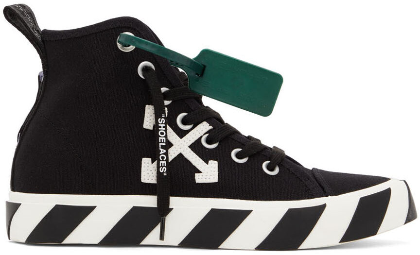 

Черные кроссовки средней высоты на вулканизированной основе Off-White