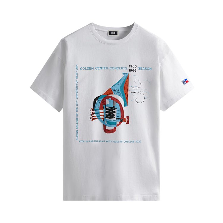 Футболка Kith x Russell Athletic For CUNY Queens College Jazz Vintage Tee 'White', белый - фото