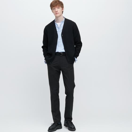 

Мужские брюки Uniqlo Airsense Ultra Light Cotton-like Trousers, чёрный, Черный