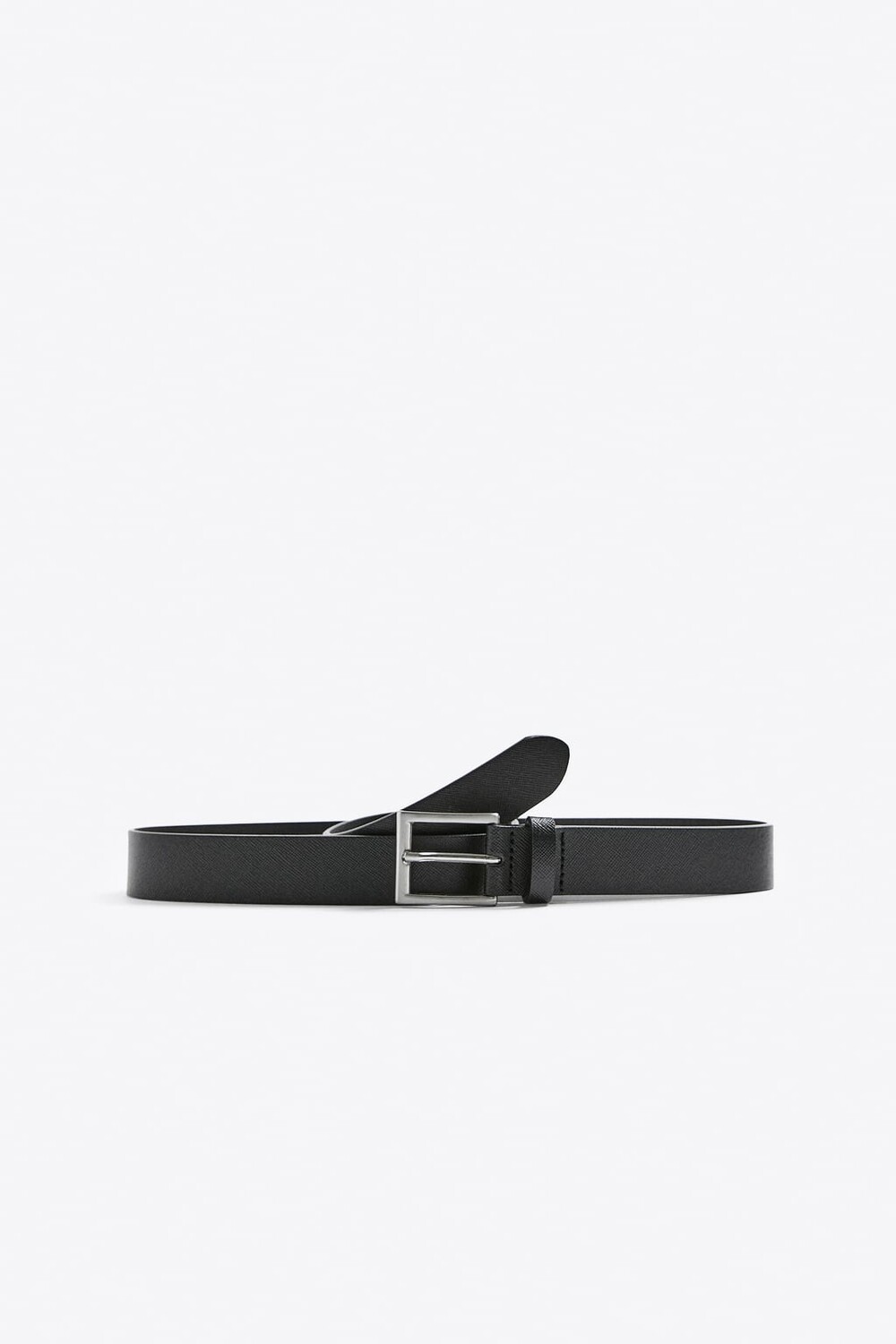 

Кожаный ремень ZARA, черный
