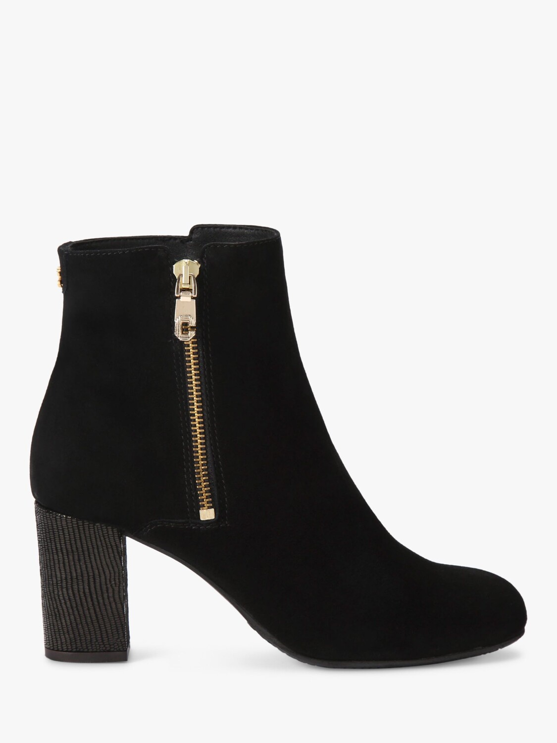 

Замшевые ботильоны Reign на блочном каблуке Carvela, черный