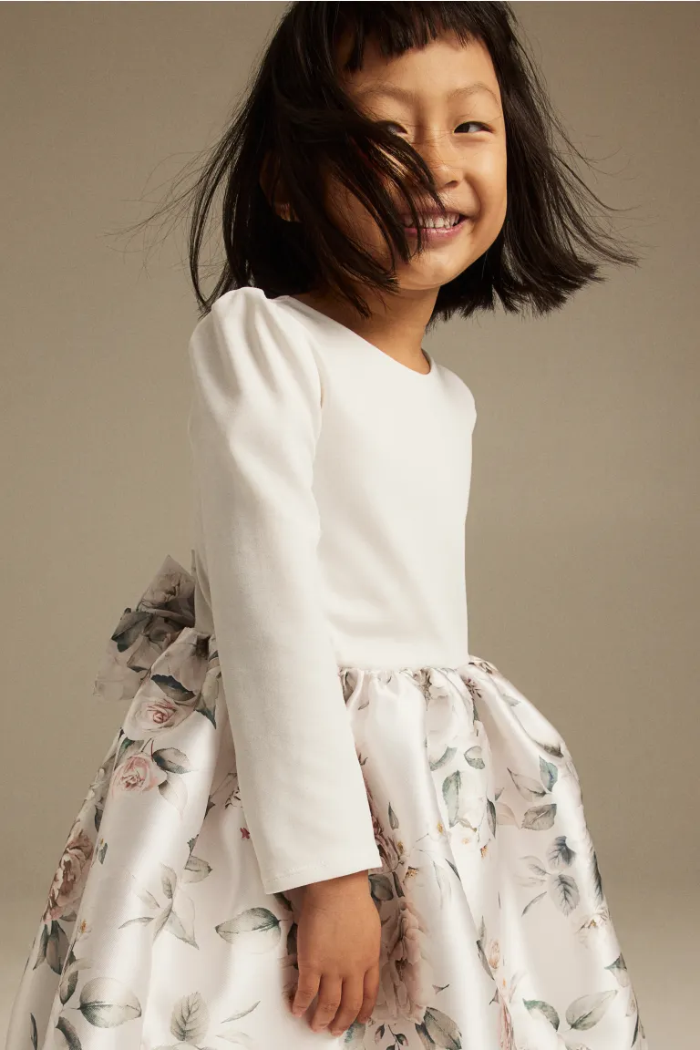 

Платье с лентой H&M, белый