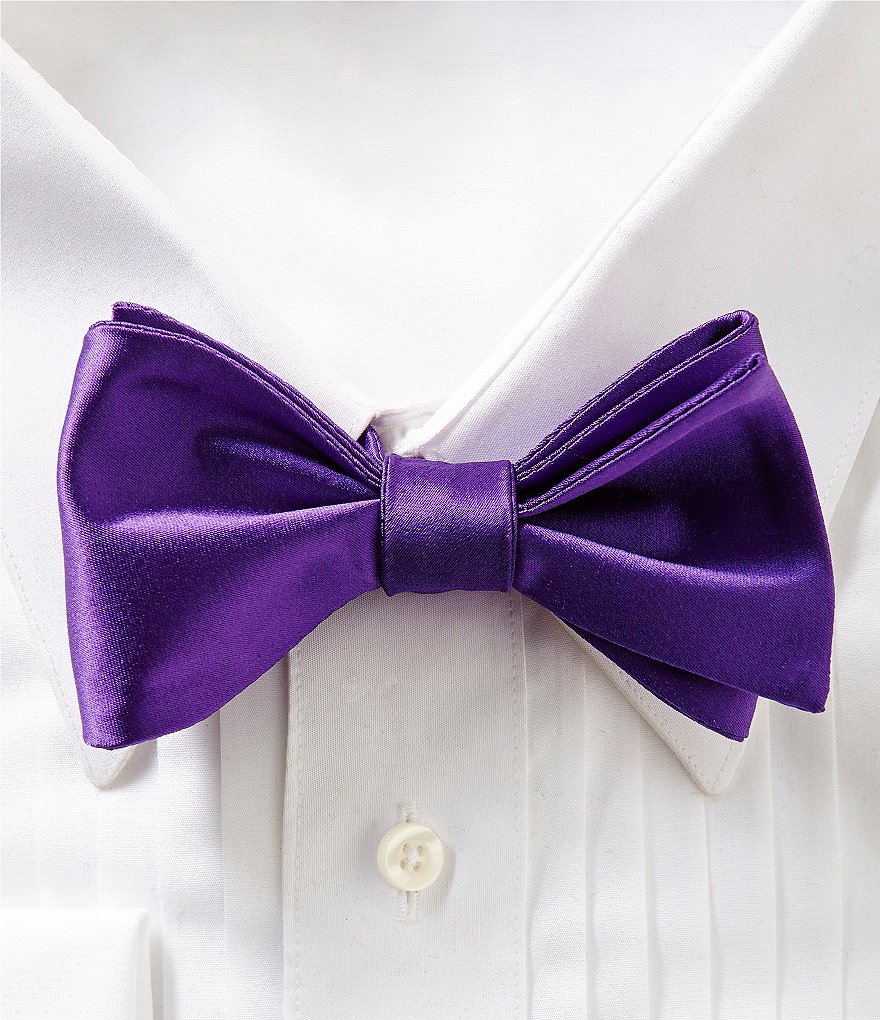Классический шелковый галстук-бабочка Cremieux, фиолетовый