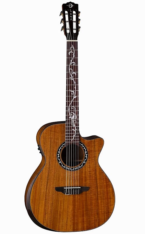 цена Акустическая гитара Luna L Acoustic Guitars VINEYARD KOA NYLON ELECTRIC