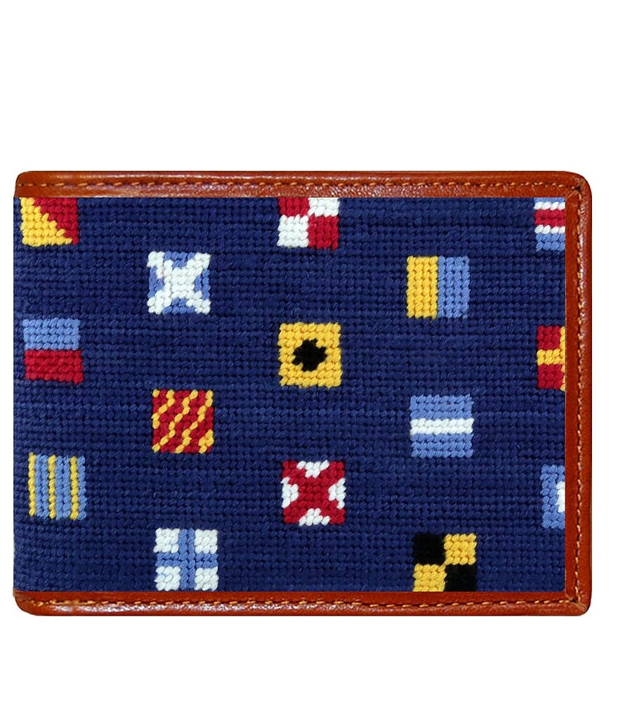 

Кошелек Smathers & Branson с иглообразным узором и смешанными сигналами, синий